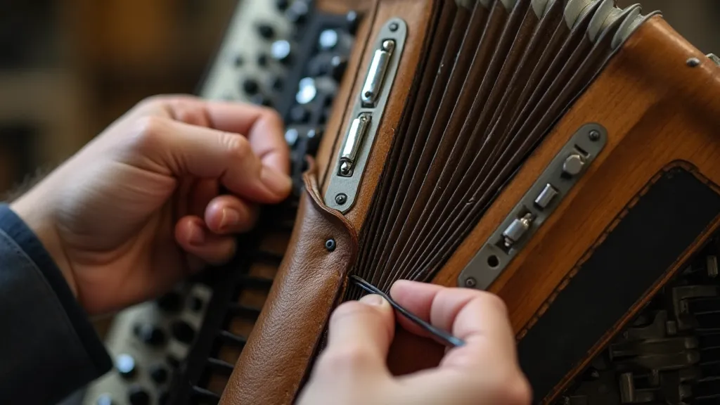 Accordion repair in progress