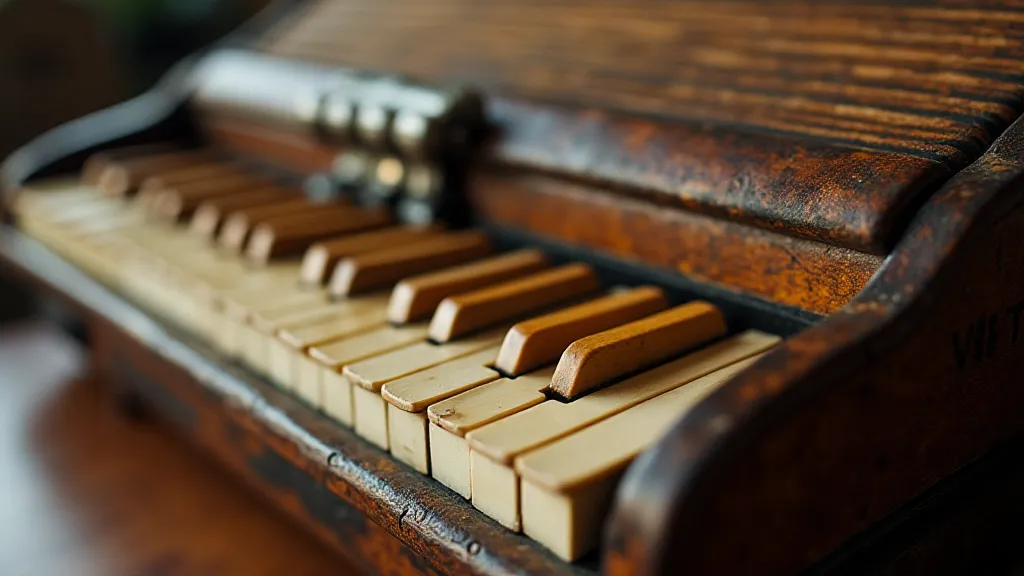 Antique accordion details