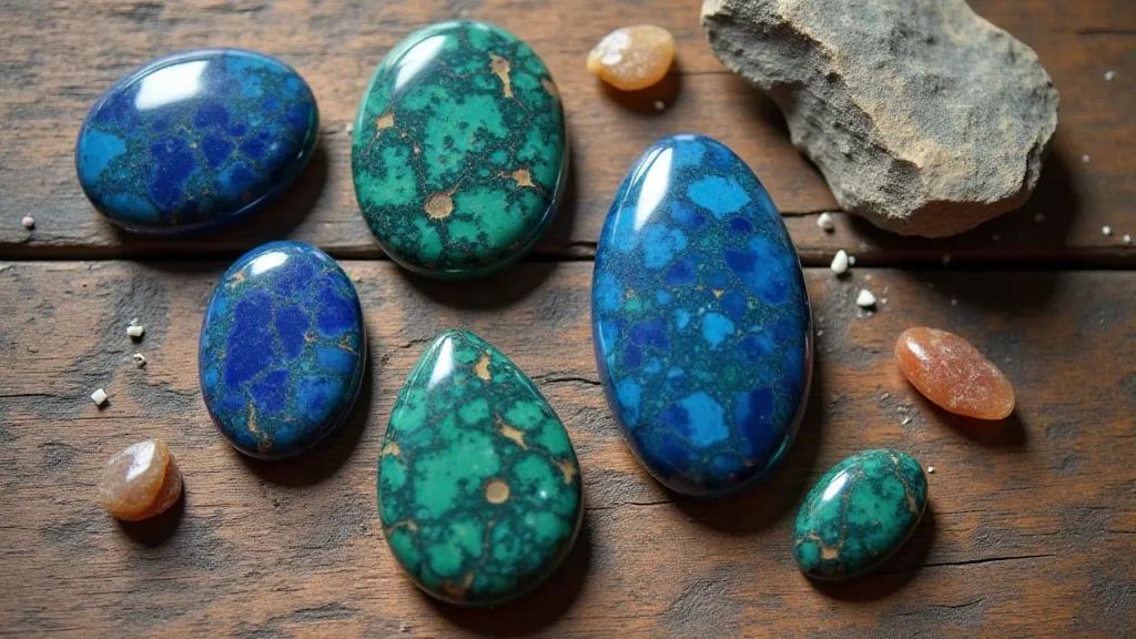 Collection of polished cabochons.
