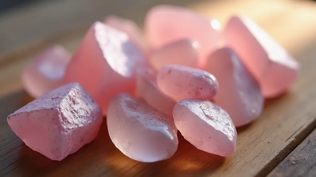 Collection of polished rose quartz stones
