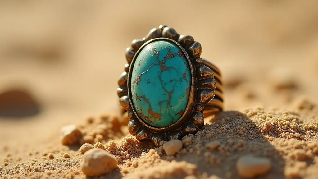 Antique Turquoise Ring in the Desert